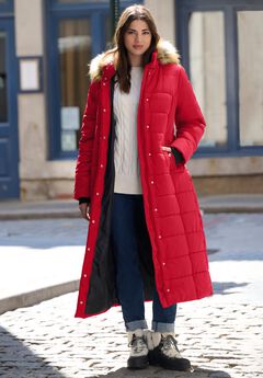 Maxi Length Quilted Puffer Jacket