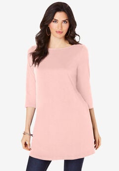 Boatneck Ultimate Tunic with Side Slits