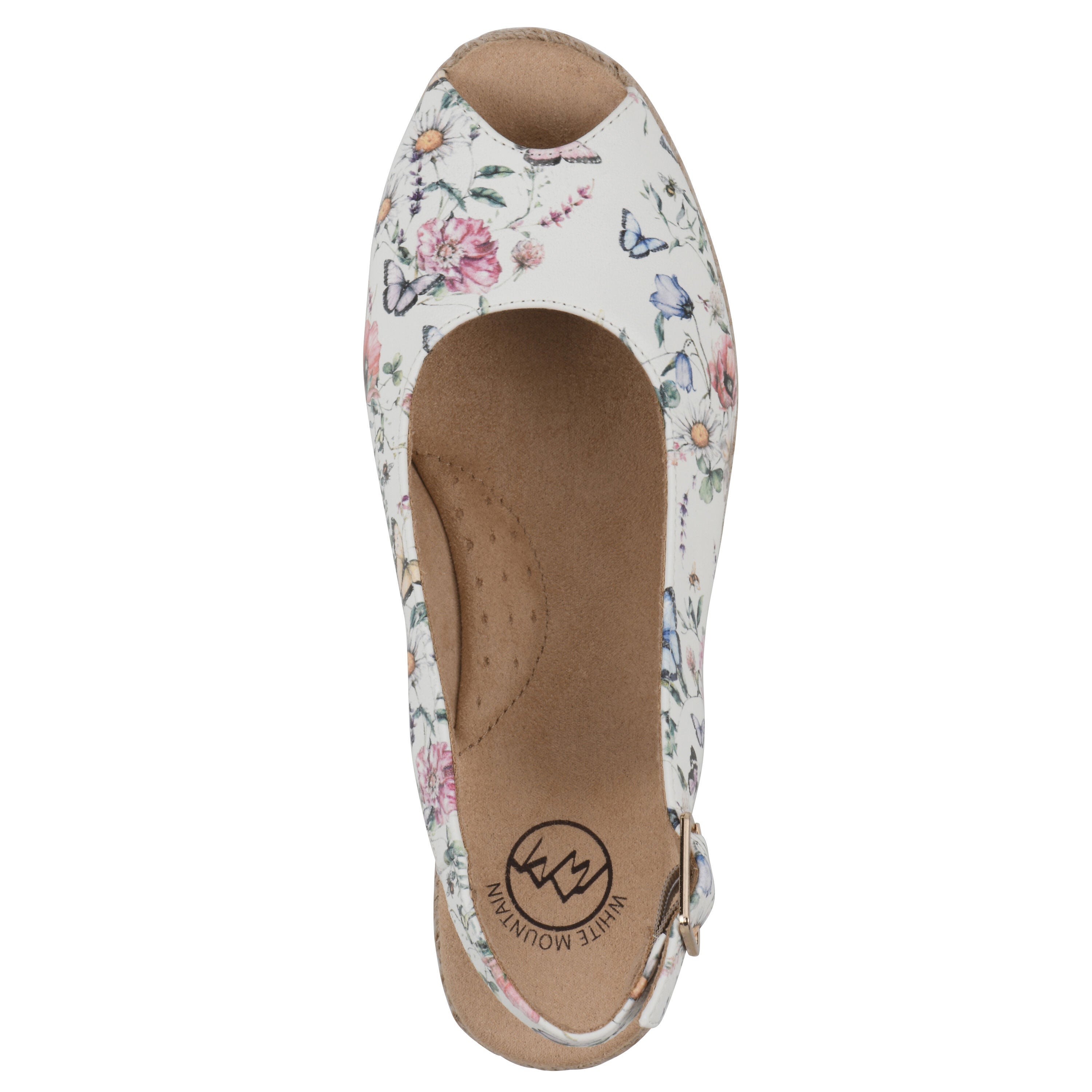 Maize Espadrille Wedge Sandal, WHITE BUTTERFLY, alternate image number 4