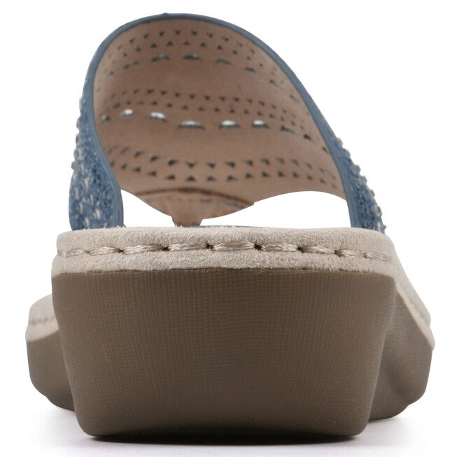 Comate Thong Sandal, BLUE DENIM FABRIC, on-hover image number 1