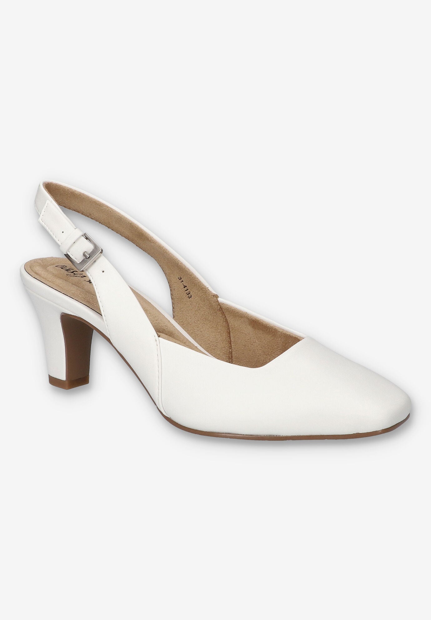 Ritsa Square Toe Slingback Pump, WHITE, hi-res image number 0