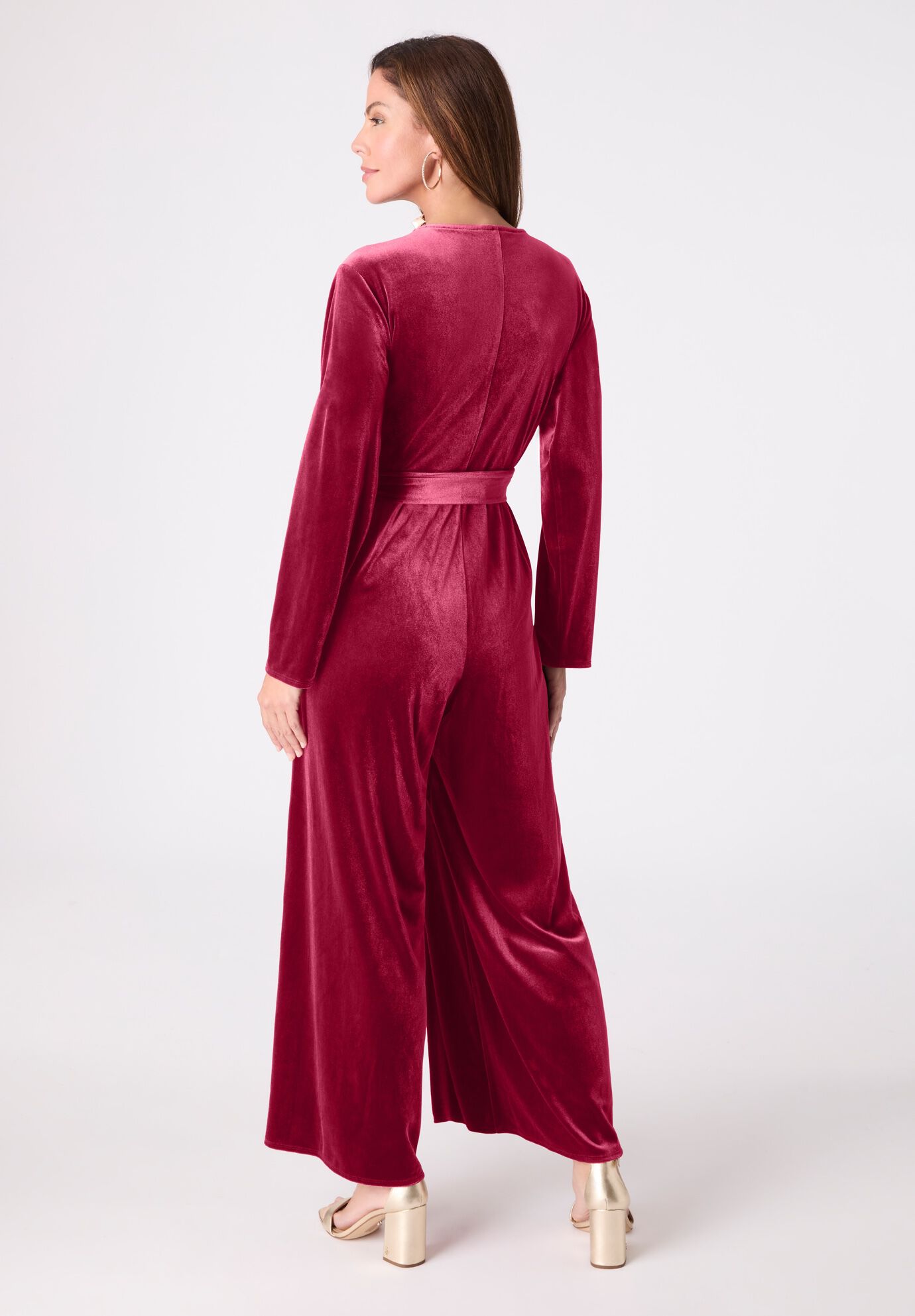 Velour Jumpsuit, RICH BURGUNDY, on-hover image number 1