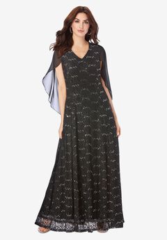 Lace Cape Gown