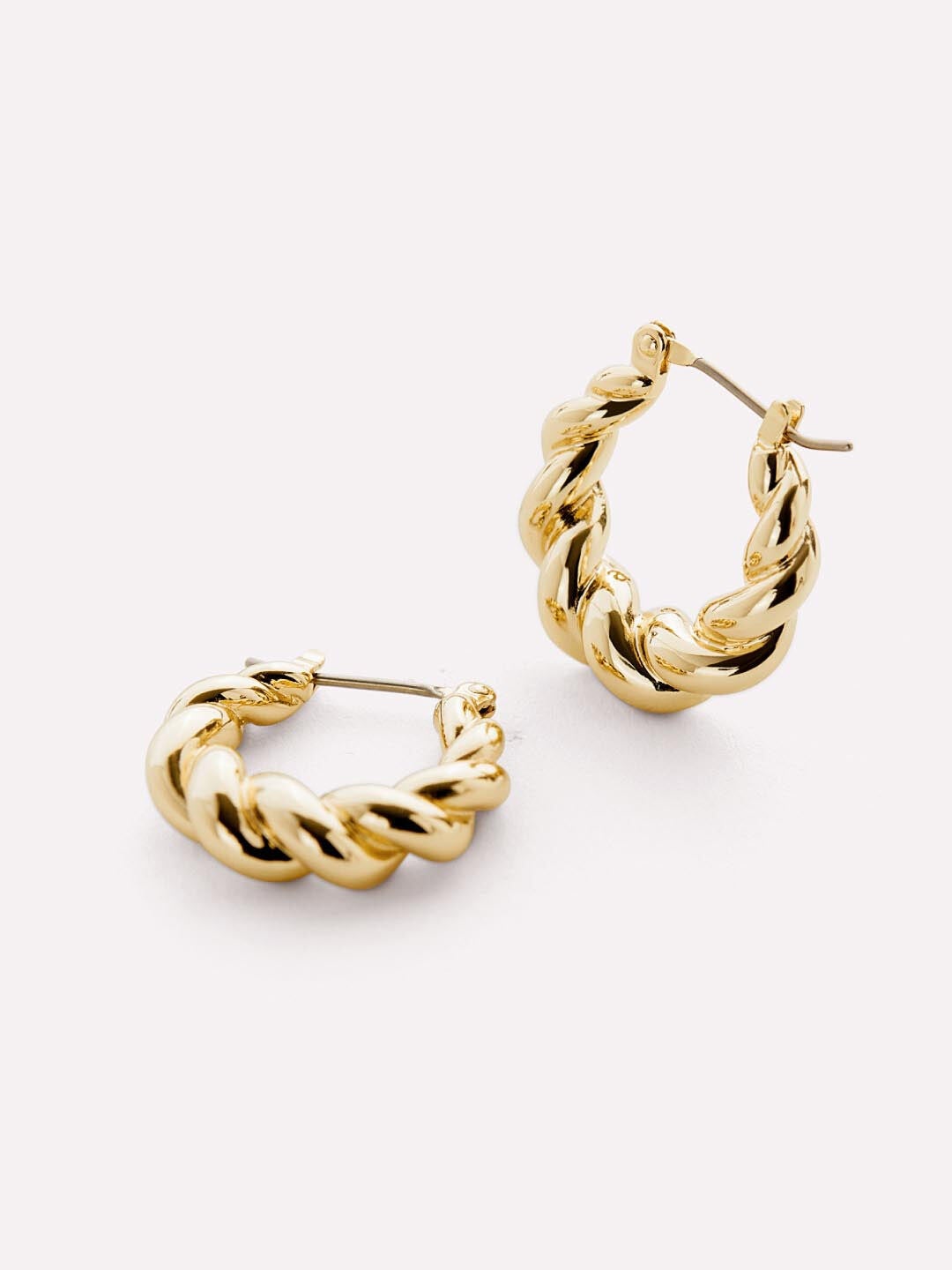 Paris Twisted Hoop Earrings, GOLD, hi-res image number 0