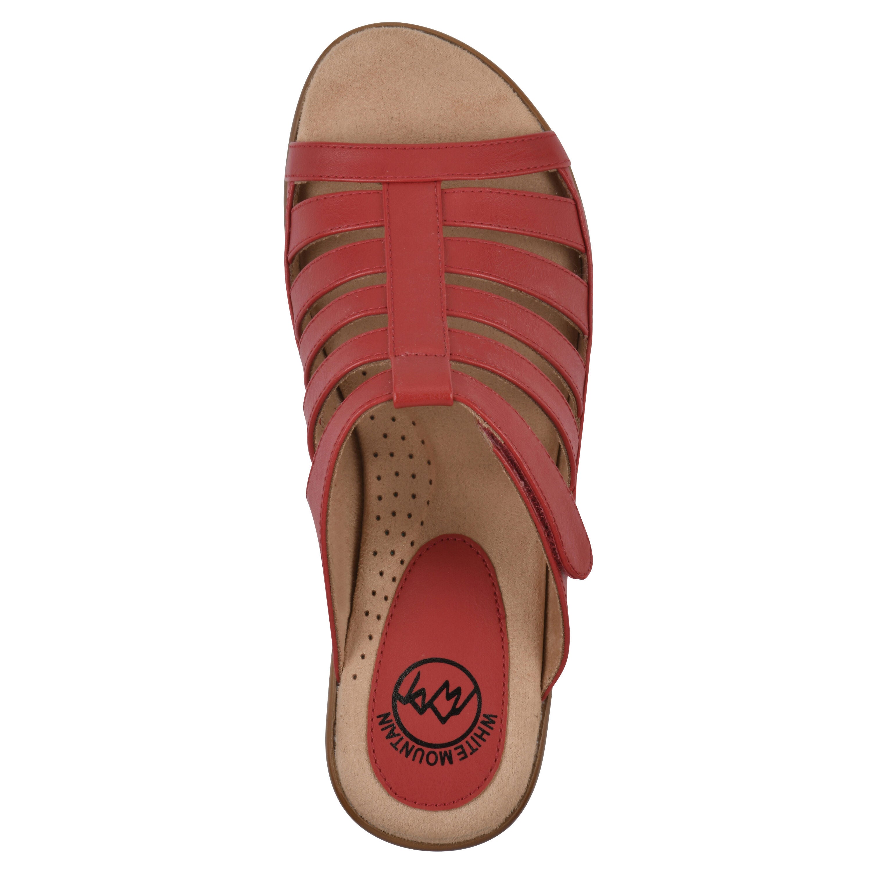 Valencia Slip-On Clog Sandal, RED BURNISHED, alternate image number 4