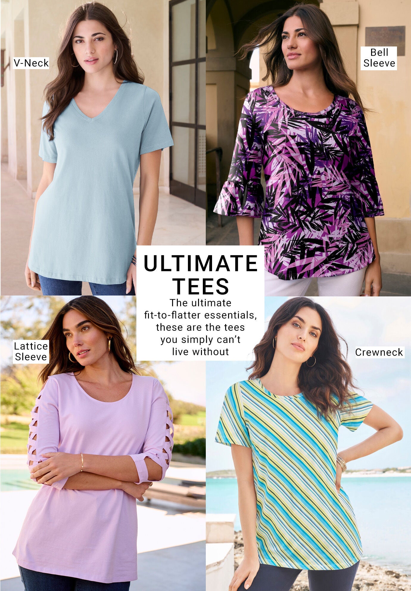 Plus Size Ultimate Cotton Crewneck Short Sleeve Swing Tee, , alternate image number 7