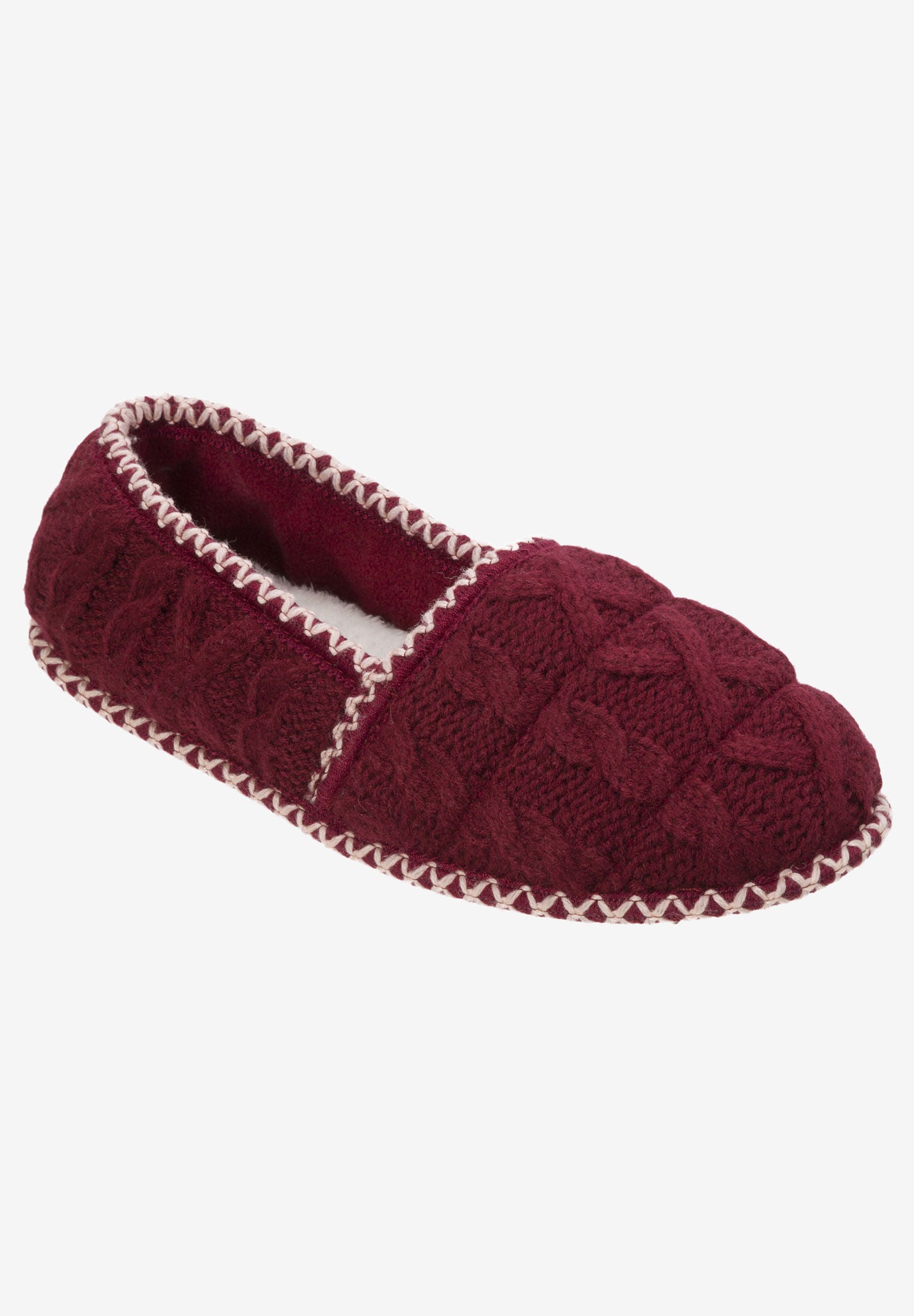 dearfoam cable knit slippers