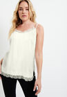 Lace-Trim Cami, IVORY, hi-res image number null