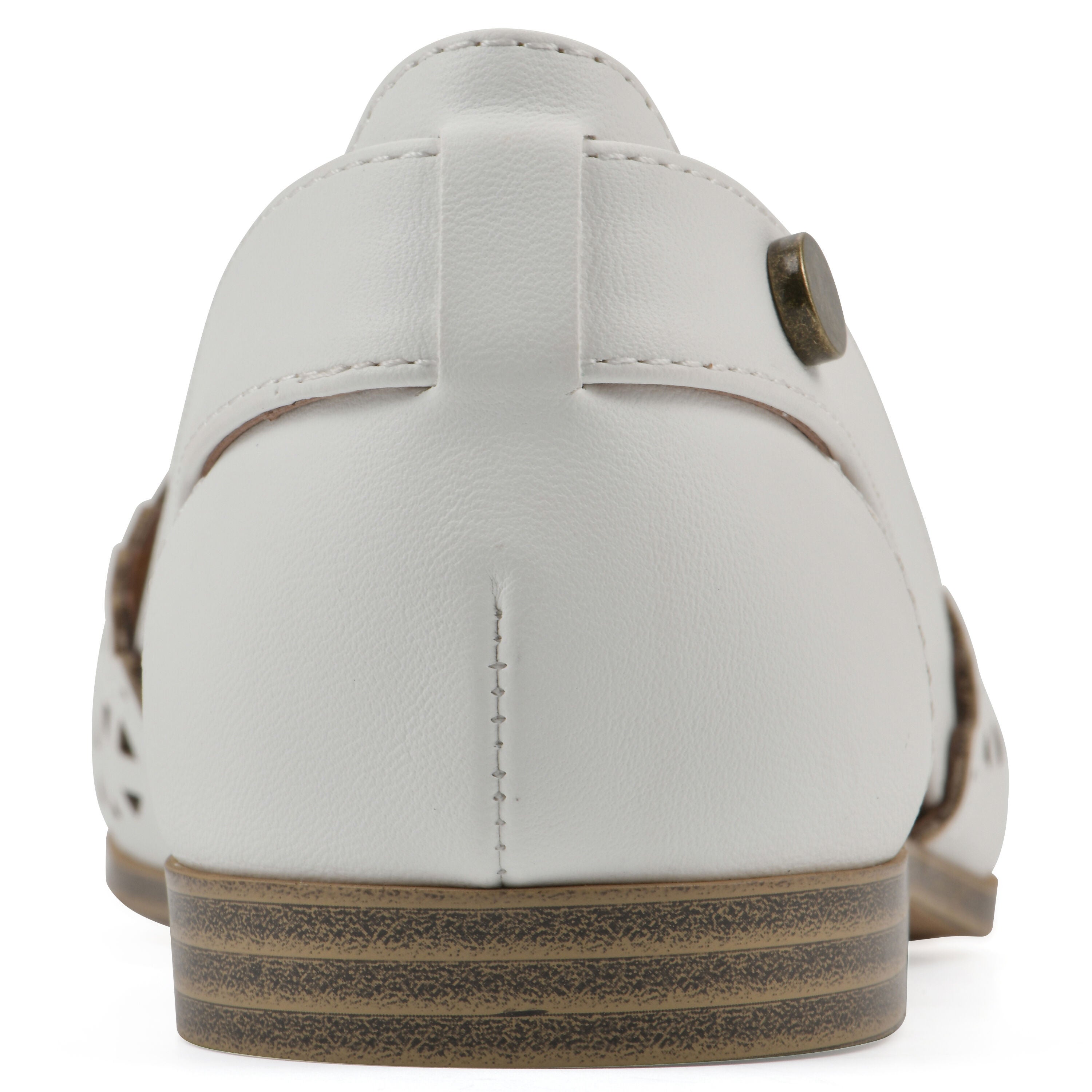 Nobler Pointed Toe Flat, WHITE SMOOTH, on-hover image number 1