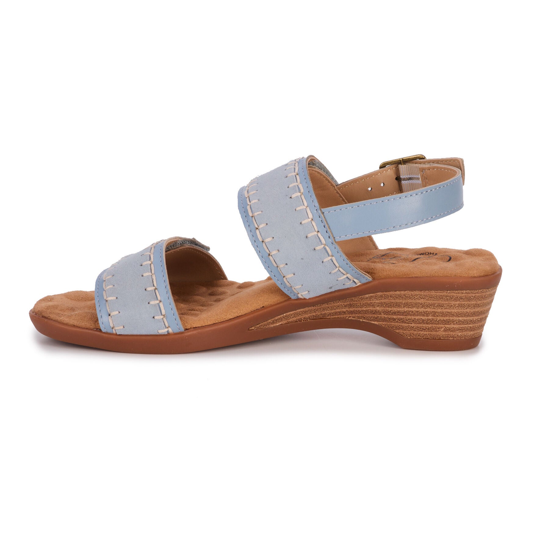 Kateri Sandal, FADED DENIM LEATHER, alternate image number 3