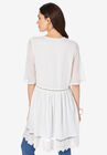 Fit-and-Flare Acid Wash Lace Top, , on-hover image number null