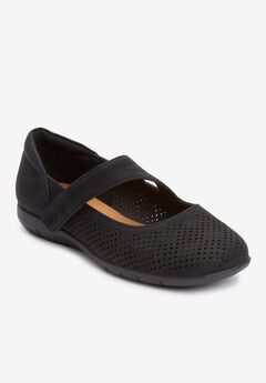 Black Leather Flats For Women