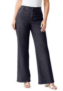 Plus Size Classic Stretch Wide Leg Jean
