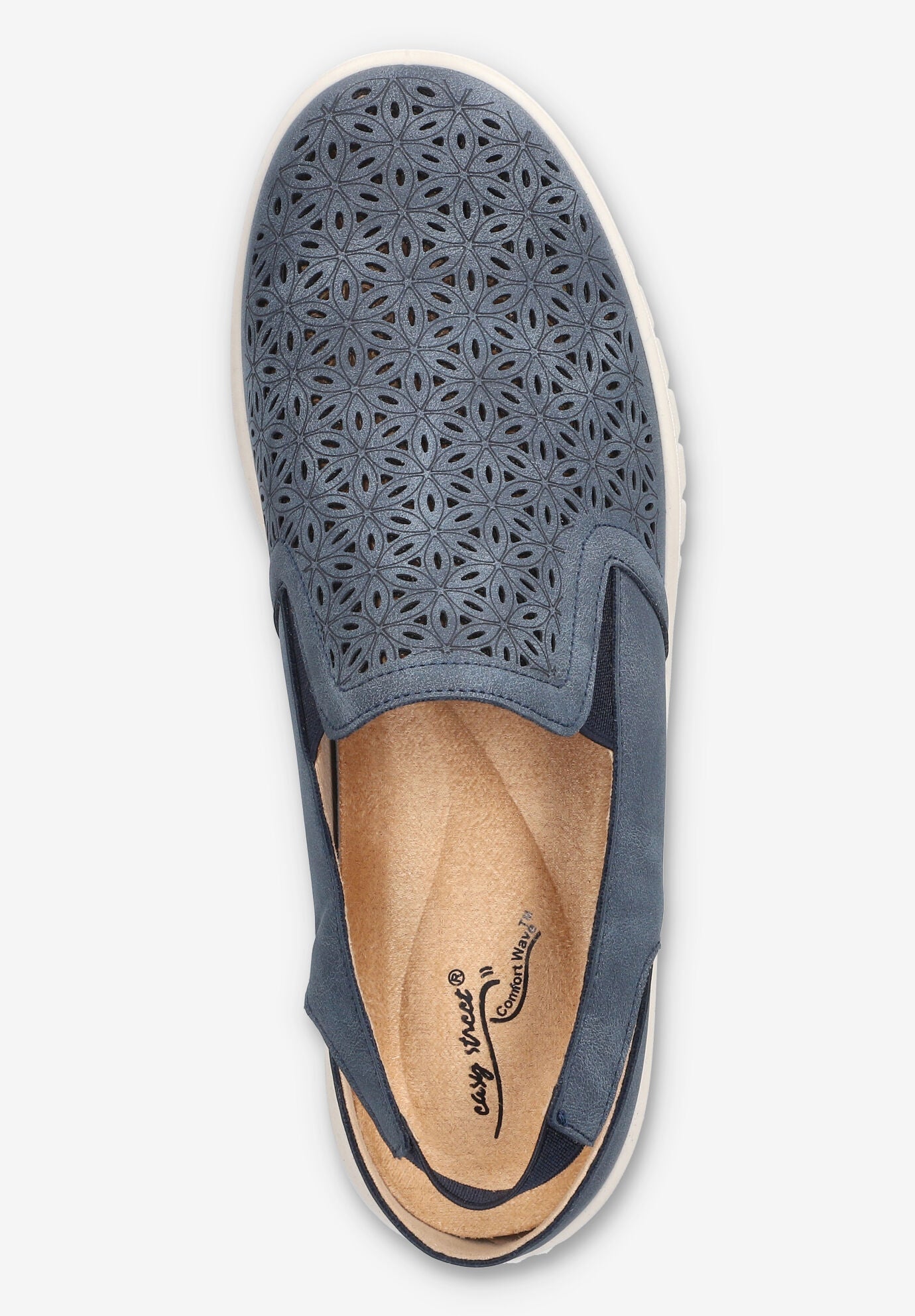 Petal Comfort Wedge, NAVY, alternate image number 6