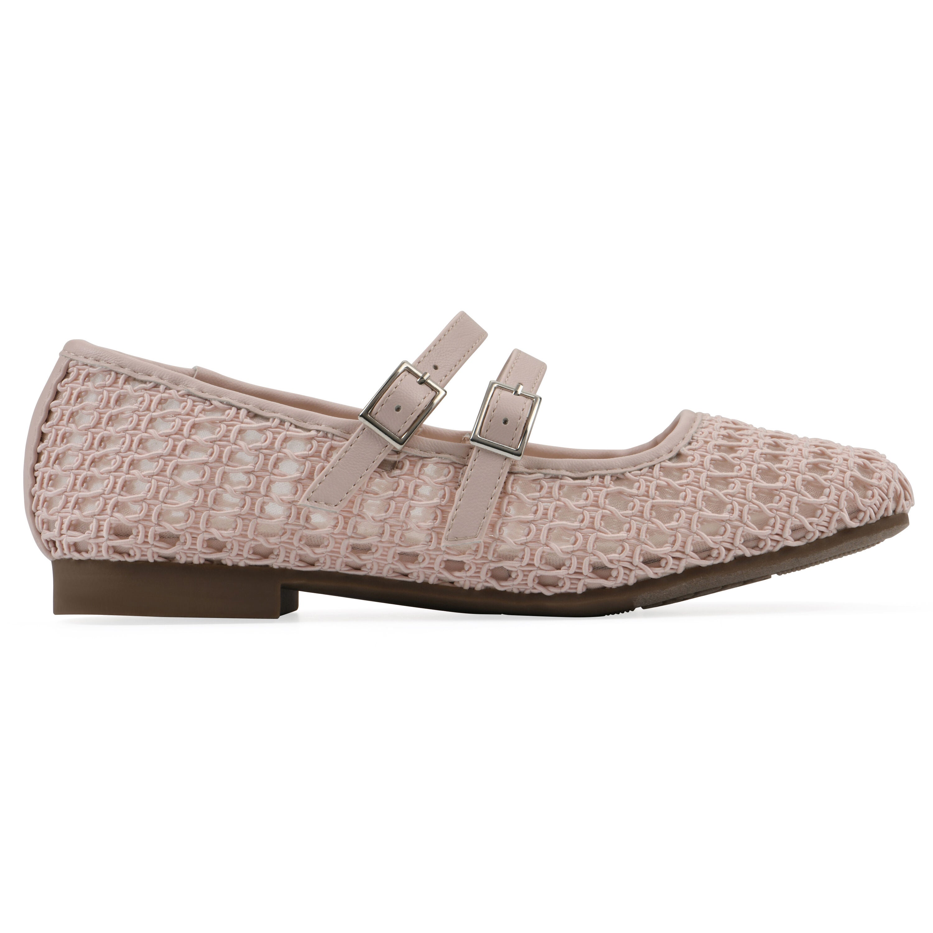 Besnik Mary Jane Flat, LIGHT PINK FABRIC, alternate image number 2