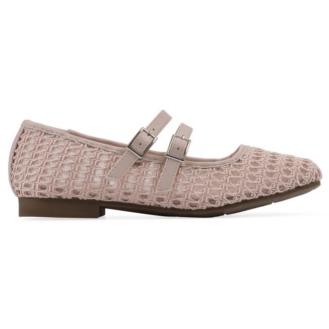 Besnik Mary Jane Flat, LIGHT PINK FABRIC, alternate image number 2