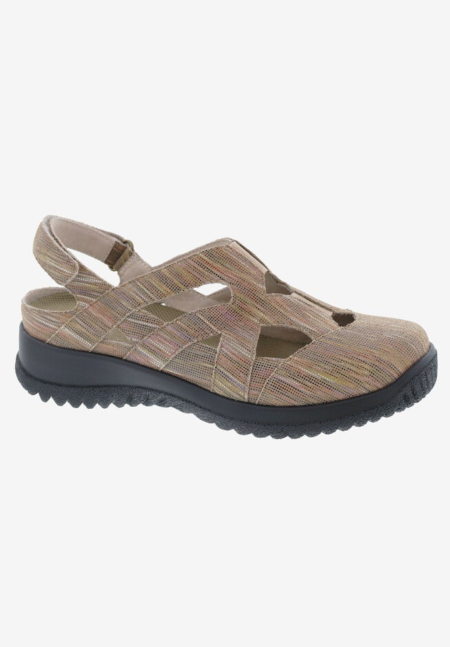 Drew Smiles Flats, KHAKI STRIPE LEATHER, hi-res image number 0