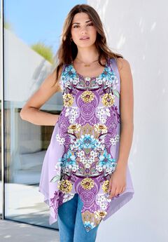 Handkerchief Hem Tunic Tank