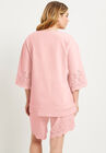 Eyelet-Detailed Shirt & Short Set, , on-hover image number null