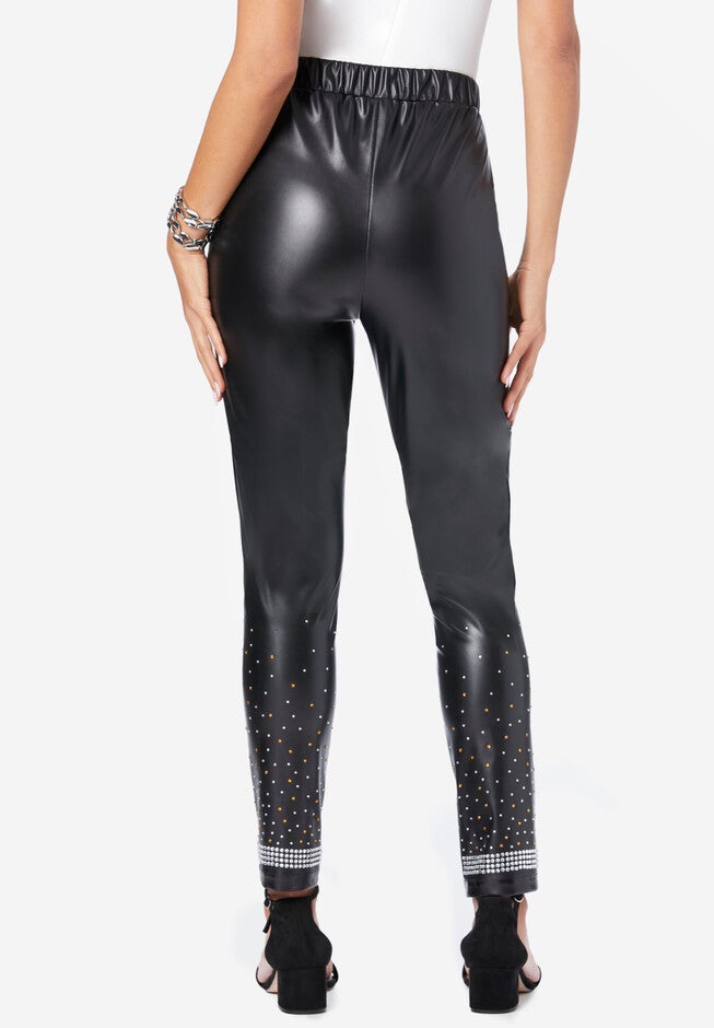Ombre Sequin Faux-Leather Legging, , on-hover image number null