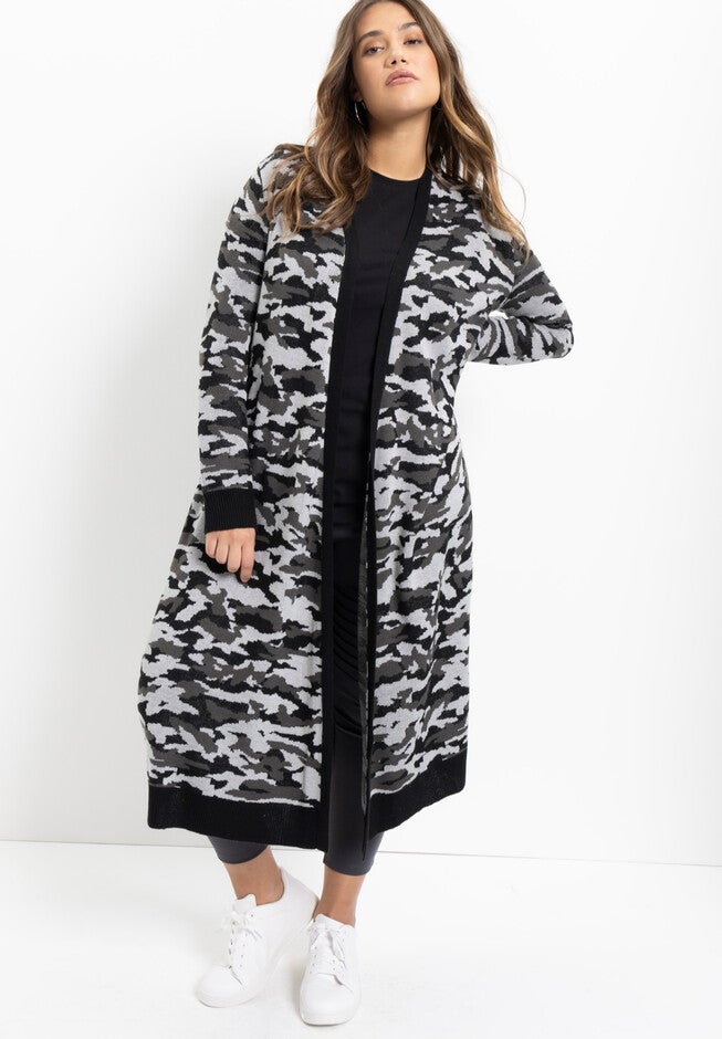 Open Front Cardigan Duster, , alternate image number null