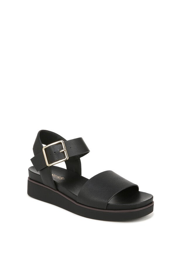 Gillian Sandal, BLACK FAUX LEATHER, hi-res image number 0