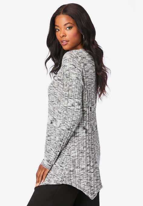 Henley Marled Sweater, , alternate image number null