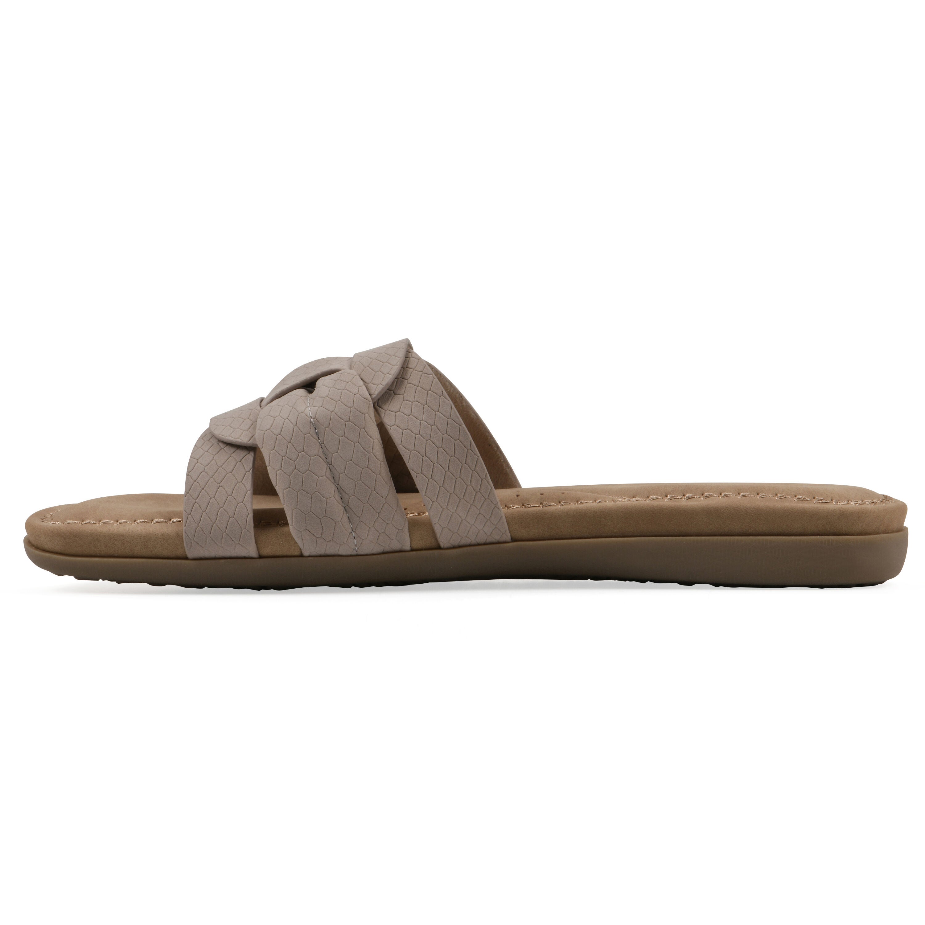 Fraley Slide Sandal, TAUPE EMBOSSED, alternate image number 3