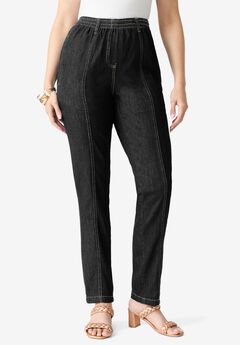 Plus Size Straight Leg Black Jeans