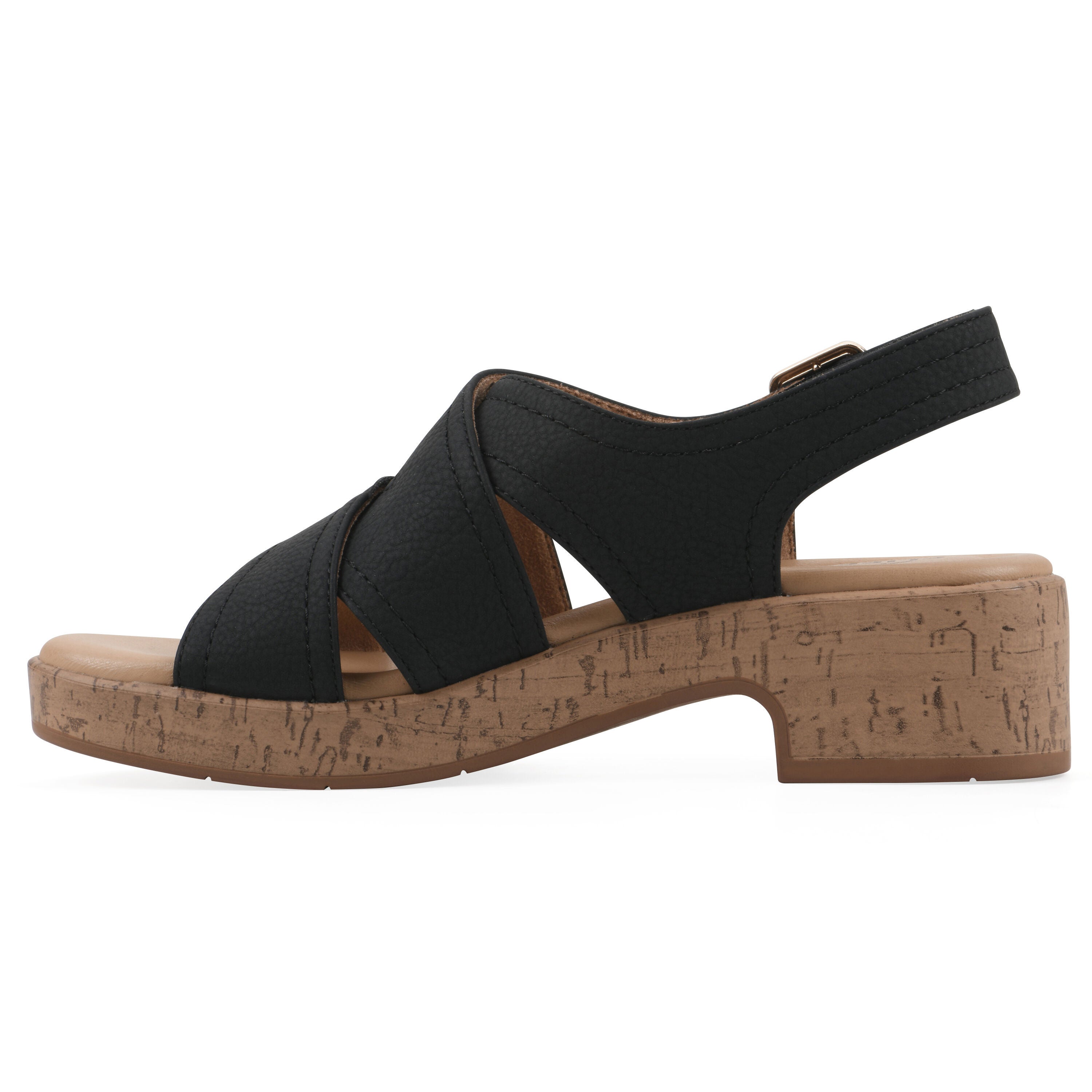 Finnlee Block Heel Sandal, BLACK NUBUCK, alternate image number 3