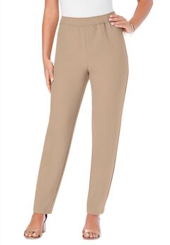 Plus Size Classic Bend Over® Structured Straight Leg Pull-On Pant