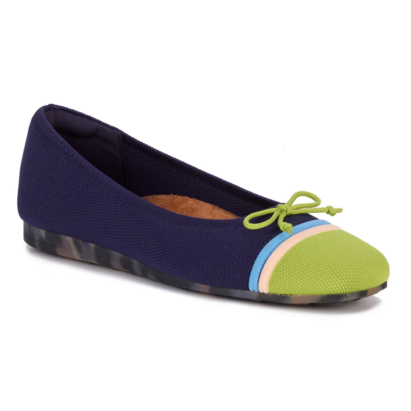 Noelle Knit Flat, NAVY LIME KNIT, hi-res image number 0