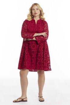 Eyelet Midi Shirtdress