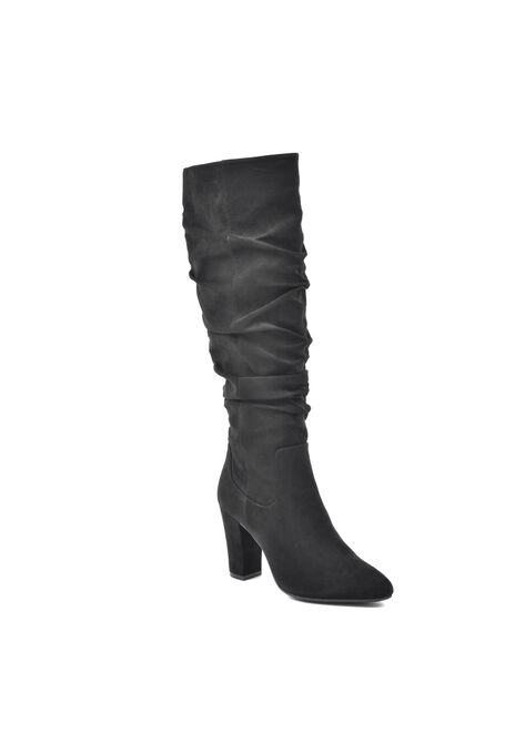 Compassion Wide Calf Boot , BLACK SUEDE, hi-res image number null