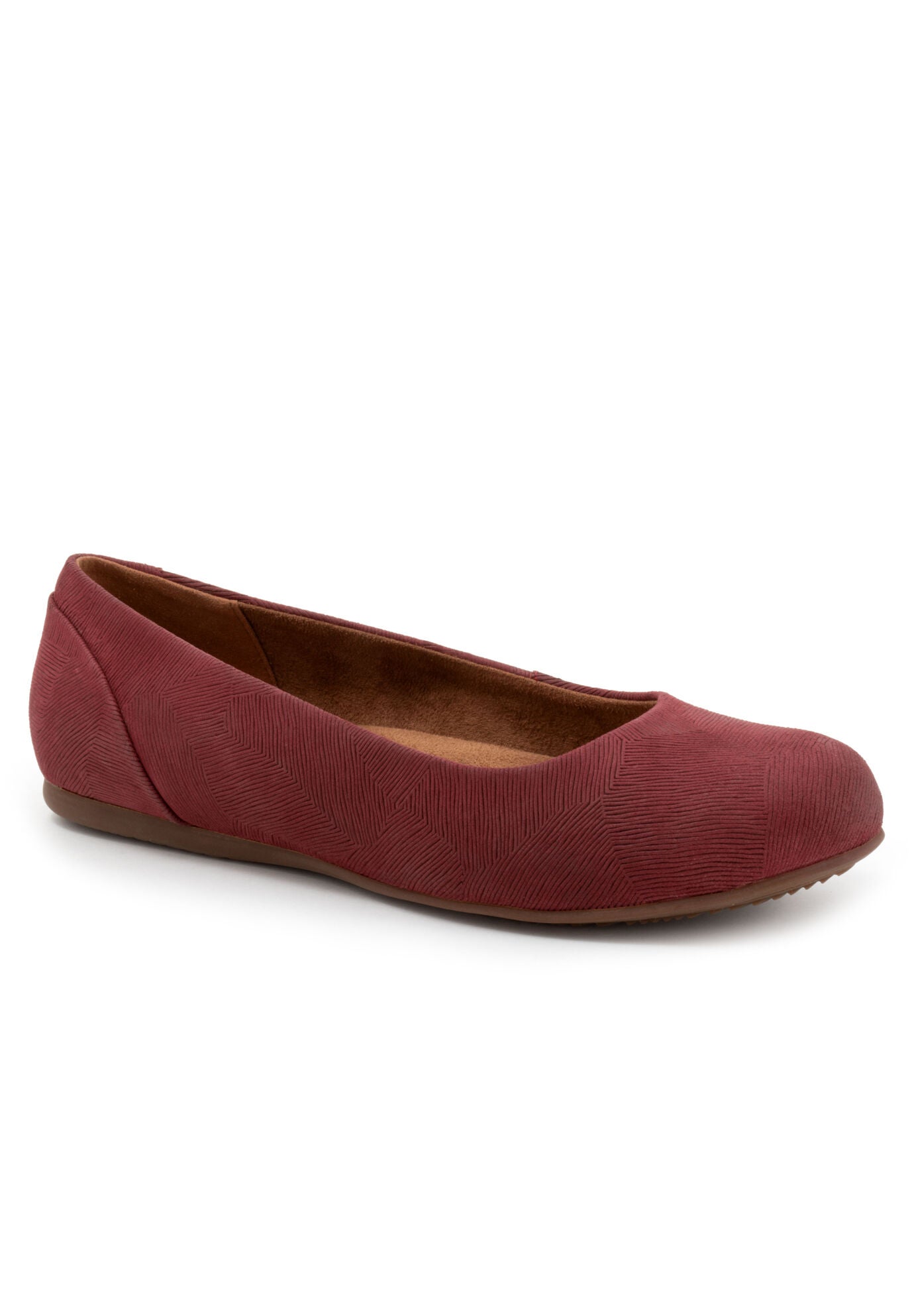Sonoma Ballerina Flat, CHERRY RED EMBOSSED, hi-res image number 0