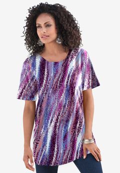 Plus Size Purple Tops