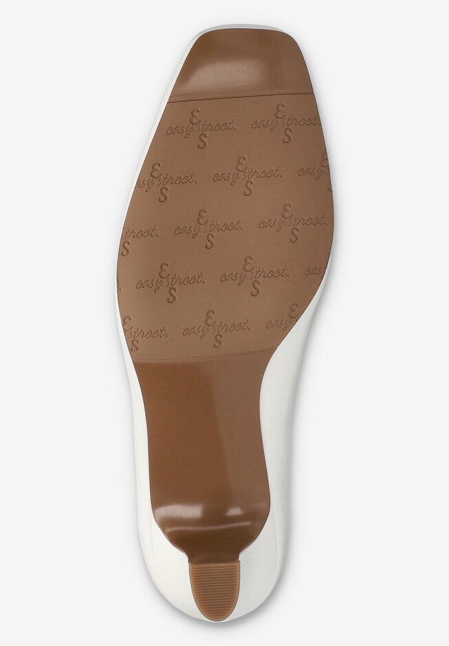 Poet Square Toe Pump, WHITE, alternate image number 5