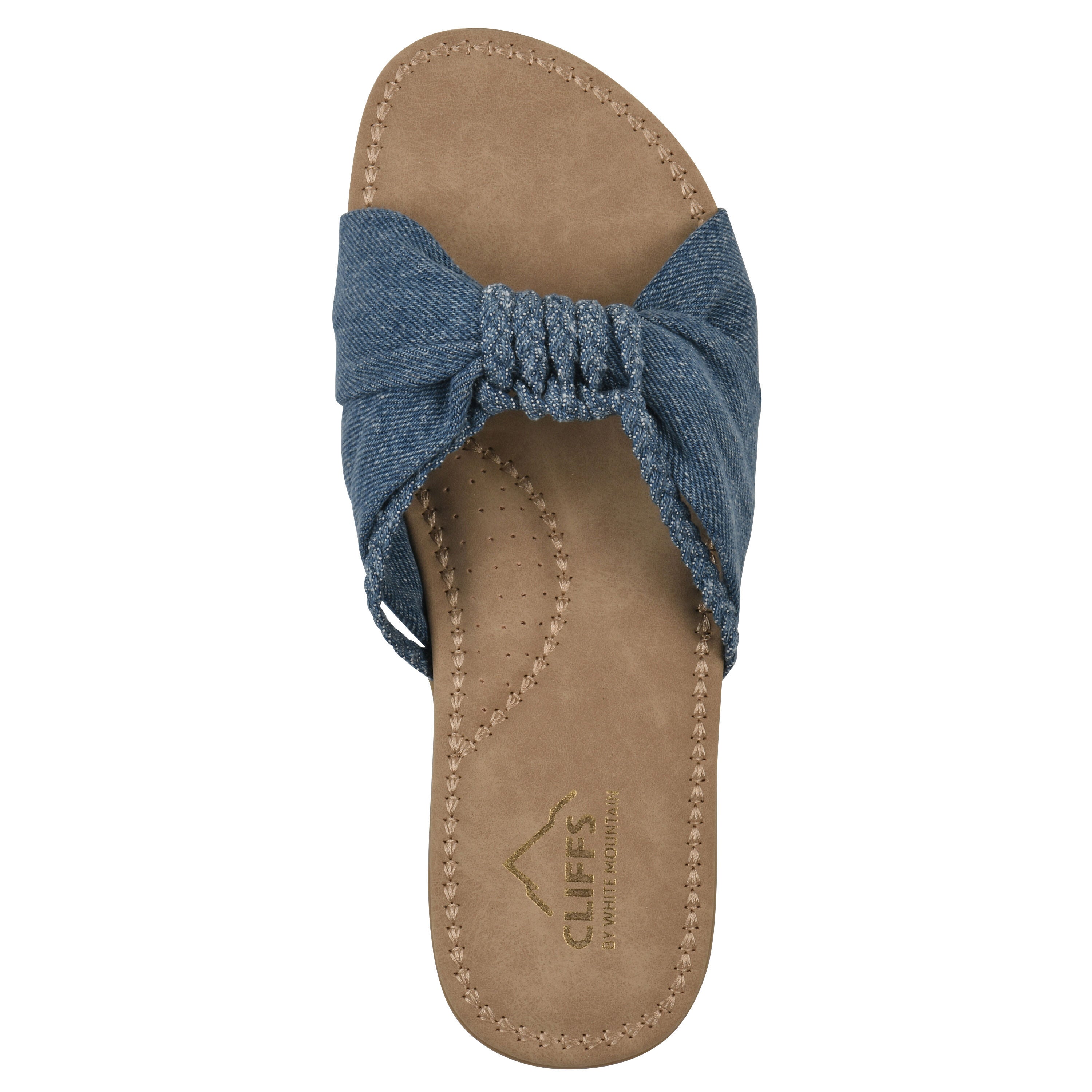 Fasha Slide Sandal, BLUE DENIM FABRIC, alternate image number 4
