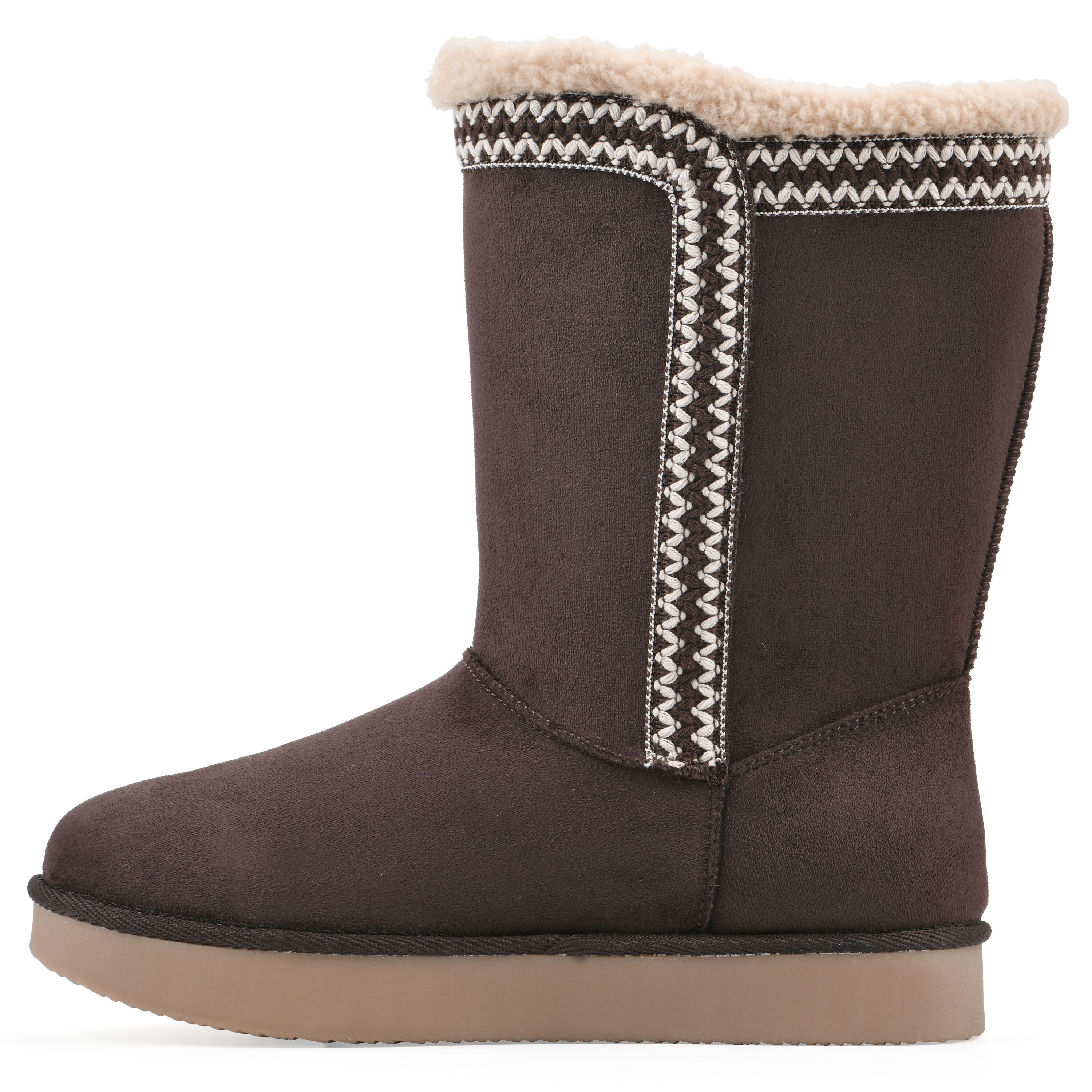 Blanca Faux Fur-Lined Boot, DARK BROWN FABRIC, alternate image number 3