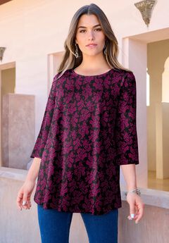 Plus Size Cutout Detail Tops
