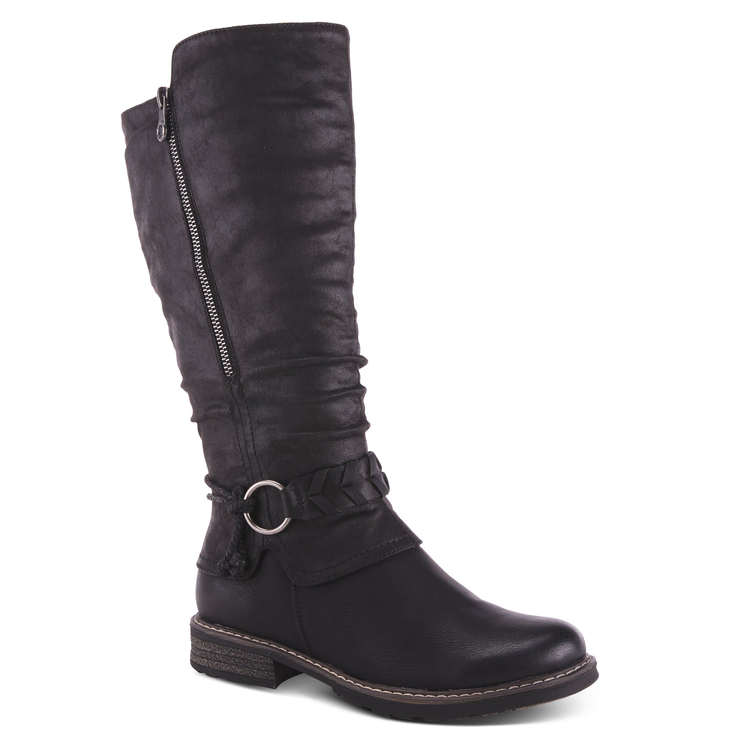 Kabuta Tall Boots, BLACK, hi-res image number 0