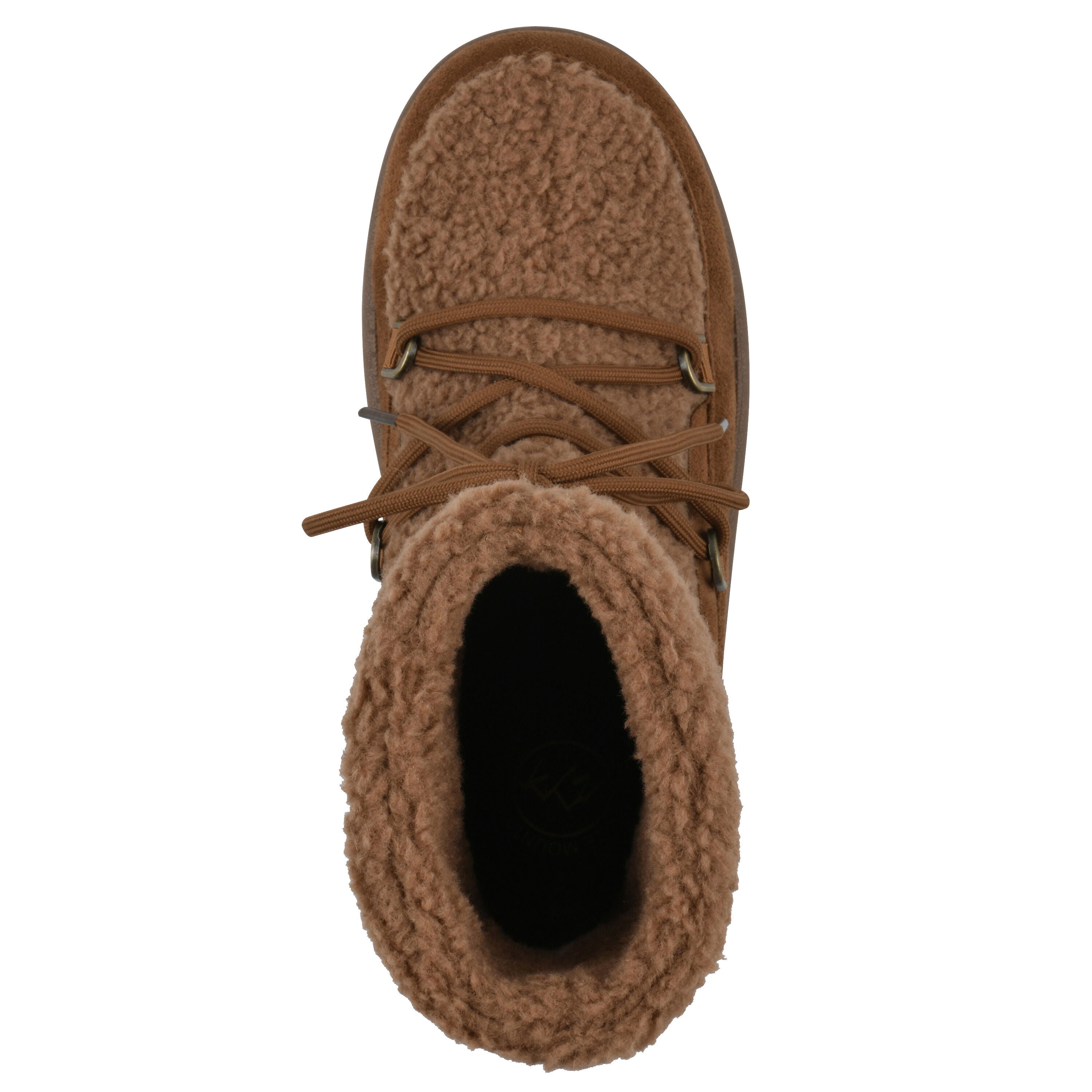 Isador Faux Sherpa Lace-Up Boot, CHESTNUT, alternate image number 4