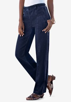 Plus Size Easy-Wear Straight Leg Jean
