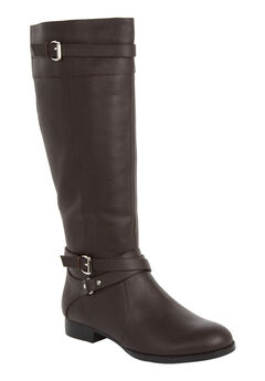 The Janis Tall Wide Calf Leather Boot By Comfortview