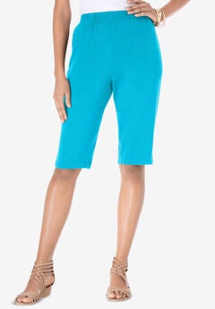 Plus Size Elastic Waist Shorts