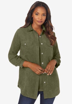 Faux Suede Big Shirt