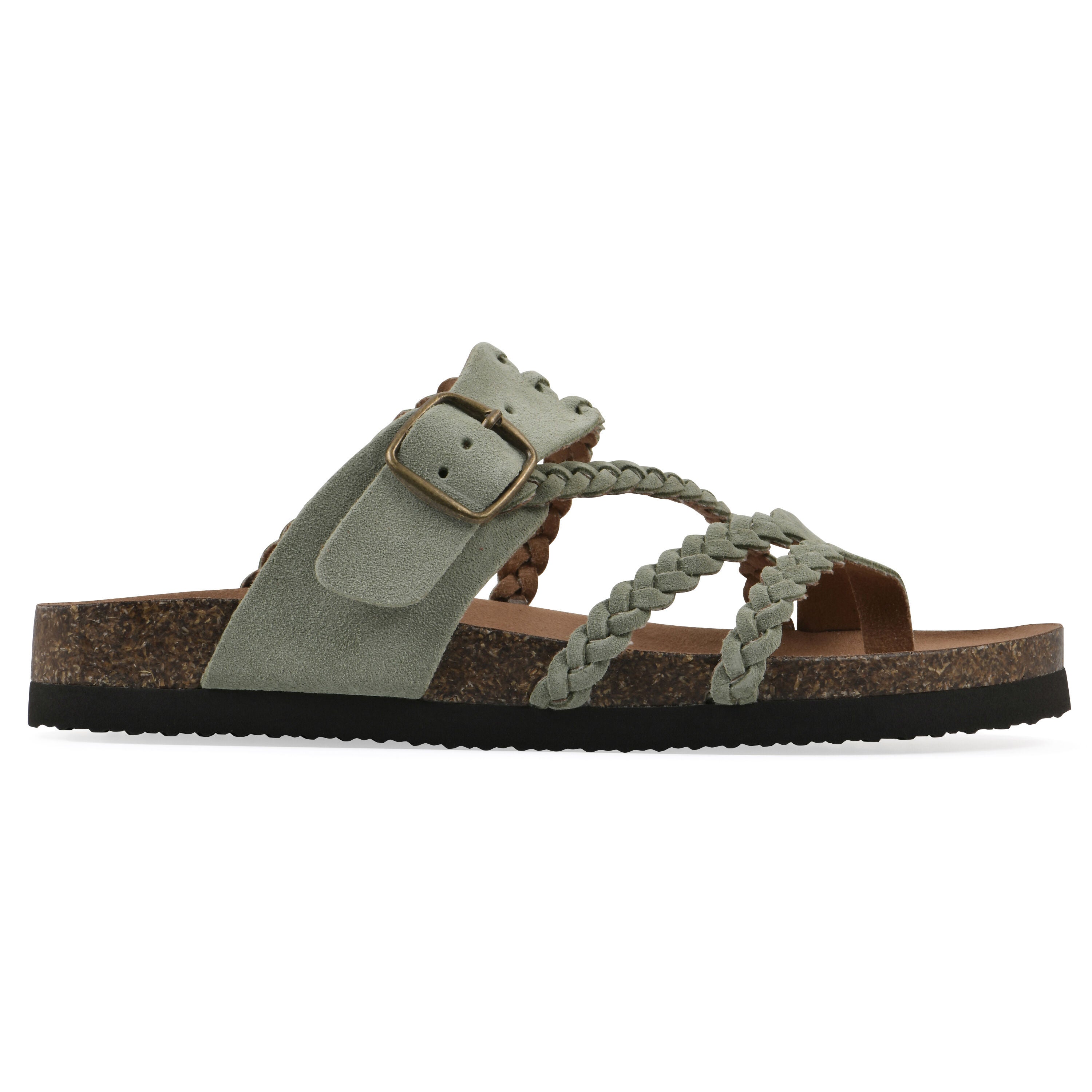 Hayleigh Footbeds Sandal, SAGE GREEN SUEDE, alternate image number 2