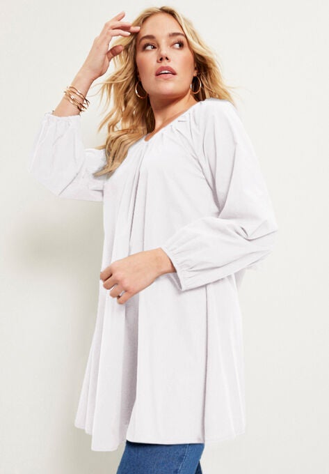 Bow-Back Puff Sleeve Top, , alternate image number null
