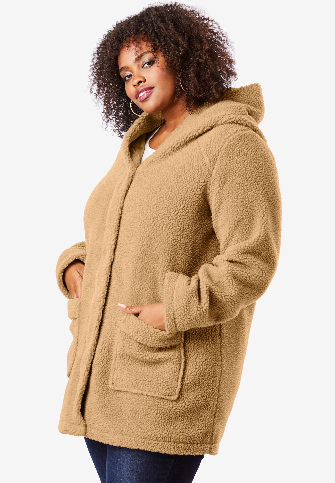 plus size fleece jacket