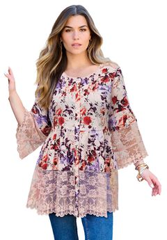 Lace Illusion Blouse